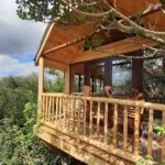 How is electricity and hot water powered at the eco-sensitive dome suites of The Highlands?