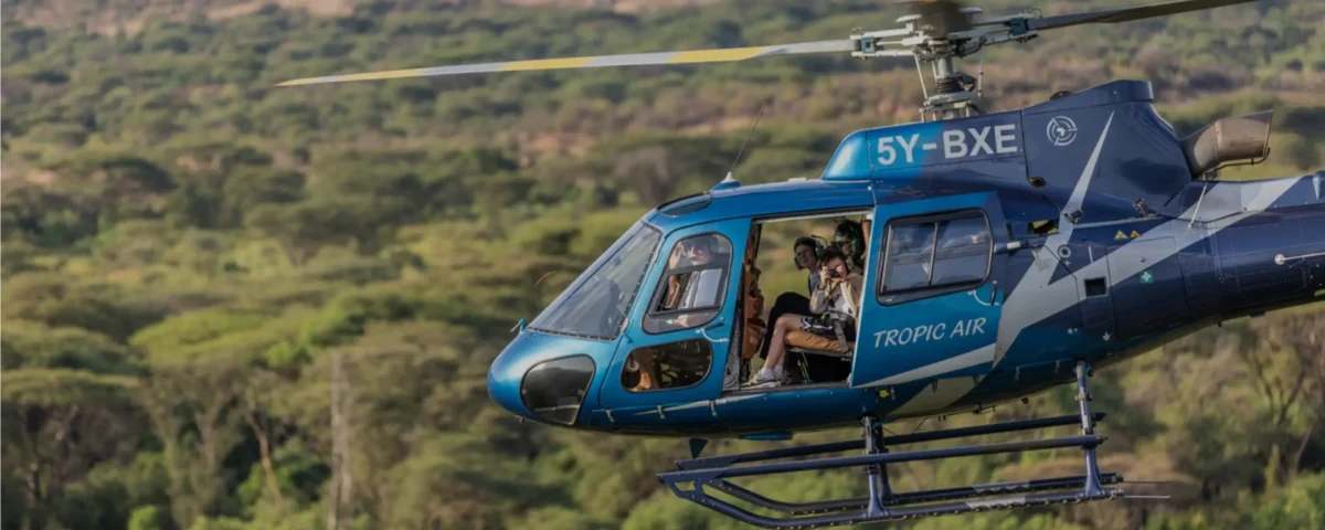 How does the itinerary manage the transition between Kenyan and Tanzanian aviation airspace?